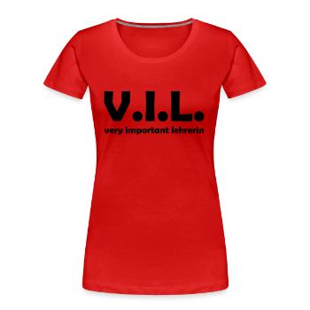 lehrerin - Frauen Premium Bio T-Shirt - Rot - Vorne - Mia (176cm)