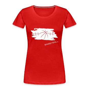 Basketball basketball Streetball - Frauen Premium Bio T-Shirt - Rot - Vorne - Mia (176cm)