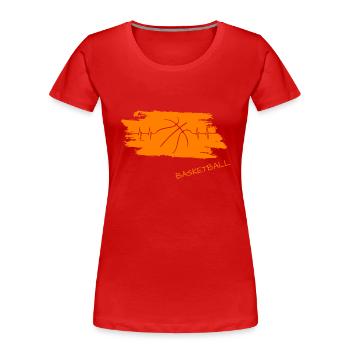 Basketball basketball Streetball - Frauen Premium Bio T-Shirt - Rot - Vorne - Mia (176cm)