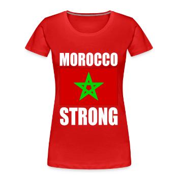 Maroc - T-shirt bio Premium Femme - rouge - Devant - Mia (176cm)