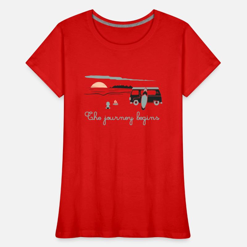 Das Abenteuer beginnt Frauen Premium Bio T-Shirt