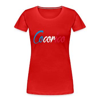 Cocorico - T-shirt bio Premium Femme - rouge - Devant - Mia (176cm)