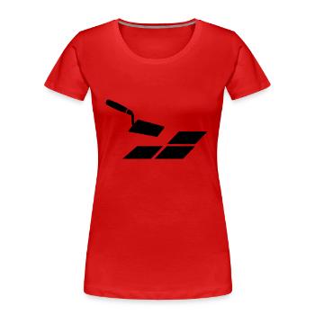 Fliesenleger - Frauen Premium Bio T-Shirt - Rot - Vorne - Mia (176cm)