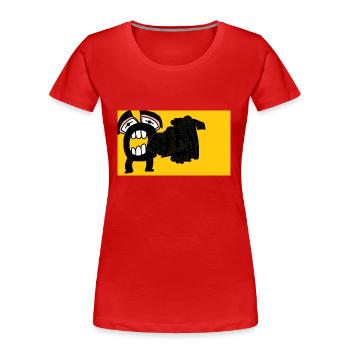 Colin - T-shirt bio Premium Femme - rouge - Devant - Mia (176cm)