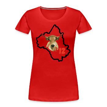 Aveyron in France - Women's Premium Organic T-Shirt - red - Front - Mia (176cm)