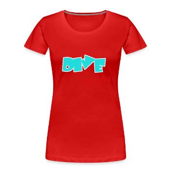 Diving dive buddy tauchen - Frauen Premium Bio T-Shirt - Rot - Vorne - Mia (176cm)
