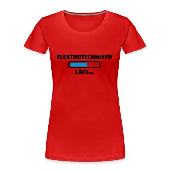Elektrotechniker - Frauen Premium Bio T-Shirt - Rot - Vorne - Mia (176cm)
