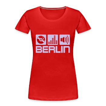 DJ Berlin - Women's Premium Organic T-Shirt - red - Front - Mia (176cm)