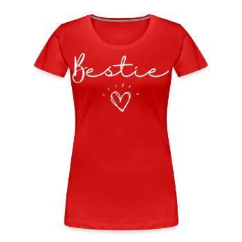 Bestie - T-shirt bio Premium Femme - rouge - Devant - Mia (176cm)