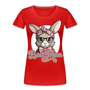 Mommy Bunny Cute Bunny Mom Cute Easter Bunny - Women's Premium Organic T-Shirt - red - Front - Mia (176cm)