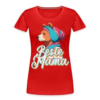 Meilleurs points forts du design de la fête des mères drôle de maman - T-shirt bio Premium Femme - rouge - Devant - Mia (176cm)