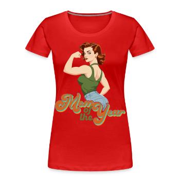 Mother of the Year Proud Best Mom Design - Women's Premium Organic T-Shirt - red - Front - Mia (176cm)