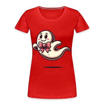 Mignon Halloween fantôme Geiser fille - T-shirt bio Premium Femme - rouge - Devant - Mia (176cm)