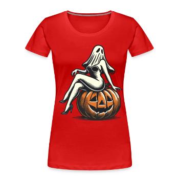 séduisant fantôme drôle Halloween design - T-shirt bio Premium Femme - rouge - Devant - Mia (176cm)