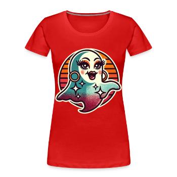 Lustiges Glamour Ghoul Auffälliges Halloween - Frauen Premium Bio T-Shirt - Rot - Vorne - Mia (176cm)