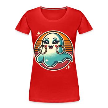 Lustiges Glamour Ghoul Auffälliges Halloween - Frauen Premium Bio T-Shirt - Rot - Vorne - Mia (176cm)