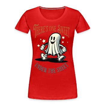 Lustige Geister Verkleidung Halloween Outfit - Frauen Premium Bio T-Shirt - Rot - Vorne - Mia (176cm)
