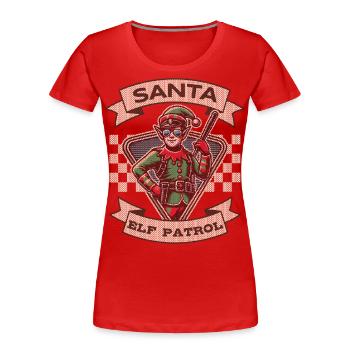 Santa Elf Patrol Team an Weihnachten - Frauen Premium Bio T-Shirt - Rot - Vorne - Mia (176cm)