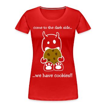 come to the darkside ... - Women's Premium Organic T-Shirt - red - Front - Mia (176cm)