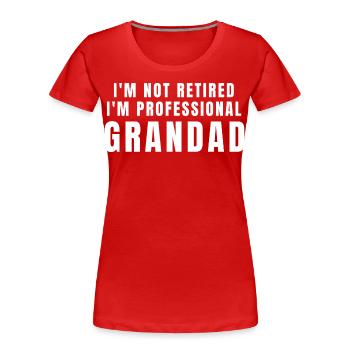 Professioneller Opa - Frauen Premium Bio T-Shirt - Rot - Vorne - Mia (176cm)