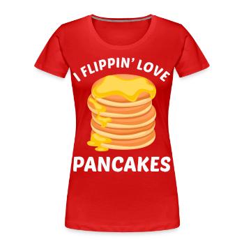 Pfannenkuchen - Frauen Premium Bio T-Shirt - Rot - Vorne - Mia (176cm)
