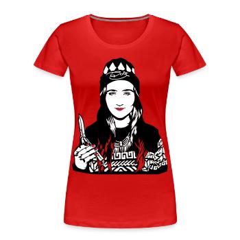 Colt - Butterfly Girl - Women's Premium Organic T-Shirt - red - Front - Mia (176cm)