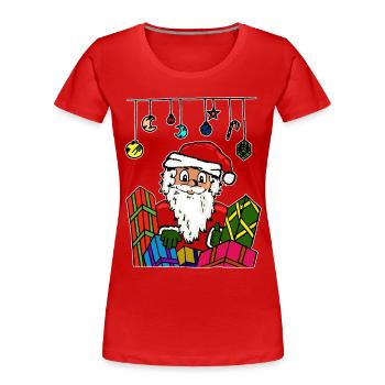 Santa Claus Nicholas gift shirt - Women's Premium Organic T-Shirt - red - Front - Mia (176cm)