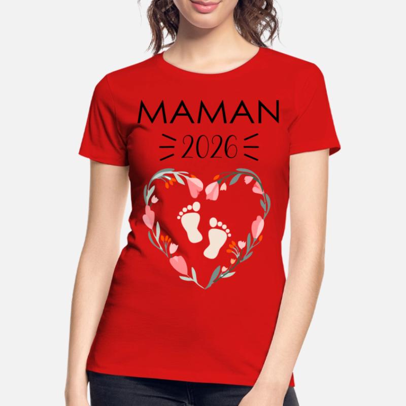 Werdende Mutter 2026 Frauen Premium Bio T-Shirt