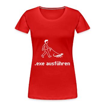 Admin Exe Ausführen - Frauen Premium Bio T-Shirt - Rot - Vorne - Mia (176cm)