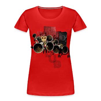 Dub - Frauen Premium Bio T-Shirt - Rot - Vorne - Mia (176cm)