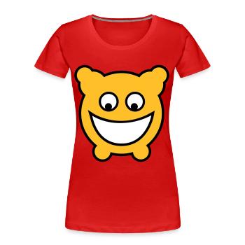 Gloomy is happy! - Women's Premium Organic T-Shirt - red - Front - Mia (176cm)
