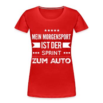 Sports sports muffle - Women's Premium Organic T-Shirt - red - Front - Mia (176cm)
