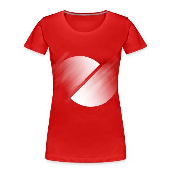 by the night - Frauen Premium Bio T-Shirt - Rot - Vorne - Mia (176cm)