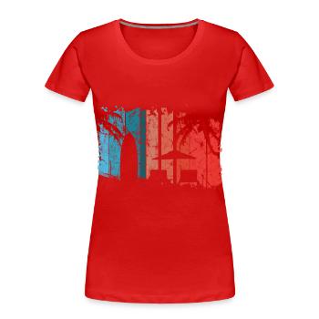 plage - T-shirt bio Premium Femme - rouge - Devant - Mia (176cm)