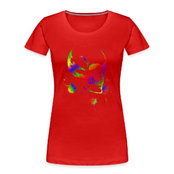 Tête de mort - T-shirt bio Premium Femme - rouge - Devant - Mia (176cm)