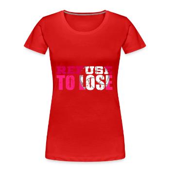 Sports - Women's Premium Organic T-Shirt - red - Front - Mia (176cm)