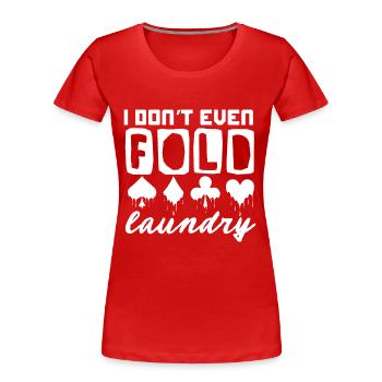 Poker - Frauen Premium Bio T-Shirt - Rot - Vorne - Mia (176cm)