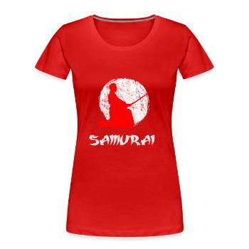 martial Arts - Women's Premium Organic T-Shirt - red - Front - Mia (176cm)