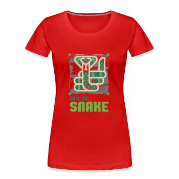 serpent - T-shirt bio Premium Femme - rouge - Devant - Mia (176cm)