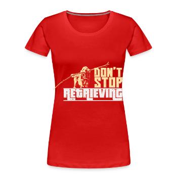 Hund Haustier - Frauen Premium Bio T-Shirt - Rot - Vorne - Mia (176cm)