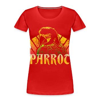 Papagei - Frauen Premium Bio T-Shirt - Rot - Vorne - Mia (176cm)