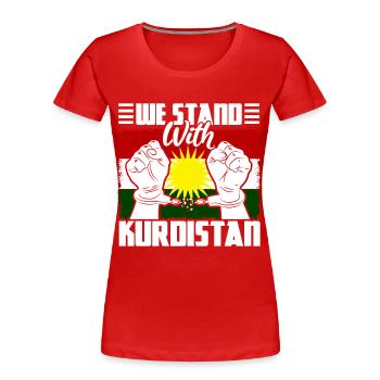 Kurdistan Kurd Human Rights Gift - Women's Premium Organic T-Shirt - red - Front - Mia (176cm)