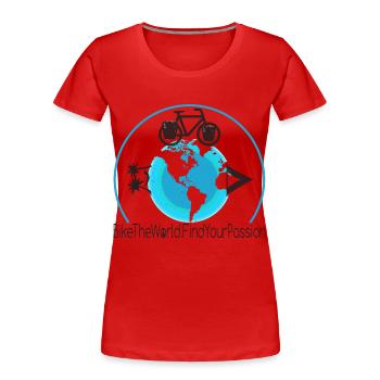 Find your Passion - Frauen Premium Bio T-Shirt - Rot - Vorne - Mia (176cm)
