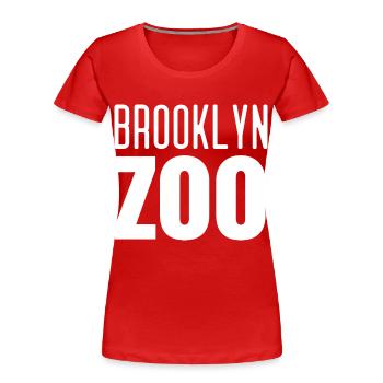 Brooklyn zoo - T-shirt bio Premium Femme - rouge - Devant - Mia (176cm)