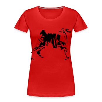 shar-pei - Frauen Premium Bio T-Shirt - Rot - Vorne - Mia (176cm)