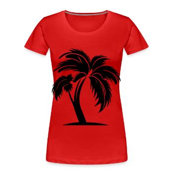 Symbole de Palm Island - T-shirt bio Premium Femme - rouge - Devant - Mia (176cm)