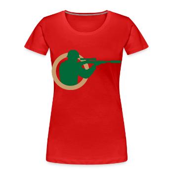 A sniper - Women's Premium Organic T-Shirt - red - Front - Mia (176cm)