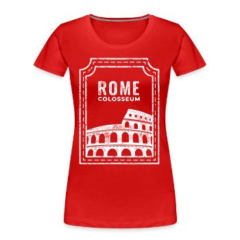 Rome Colisée Rome Colisée Souvenir Landmark - T-shirt bio Premium Femme - rouge - Devant - Mia (176cm)