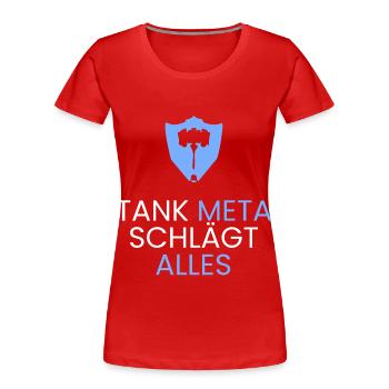 Tank Meta gewinnt - Frauen Premium Bio T-Shirt - Rot - Vorne - Mia (176cm)