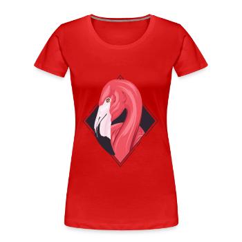 Flamingo été / été / soleil - T-shirt bio Premium Femme - rouge - Devant - Mia (176cm)